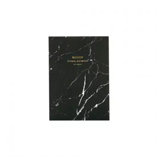 Designový zápisník A6 Black marble