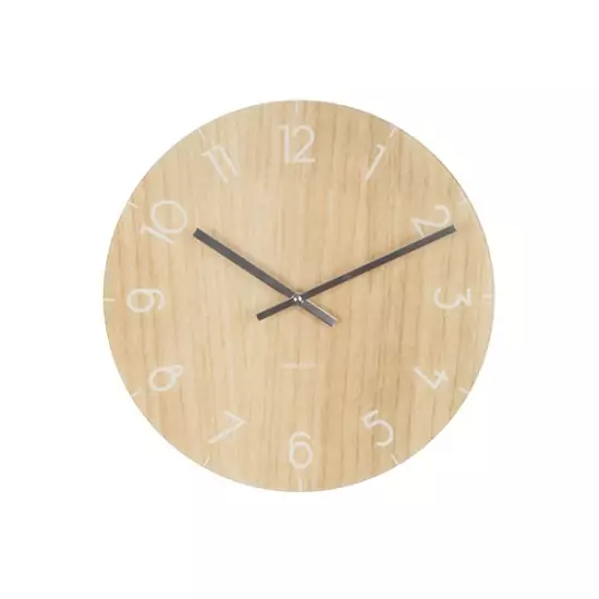 Nástěnné hodiny Glass Wood – svetlé dřevo