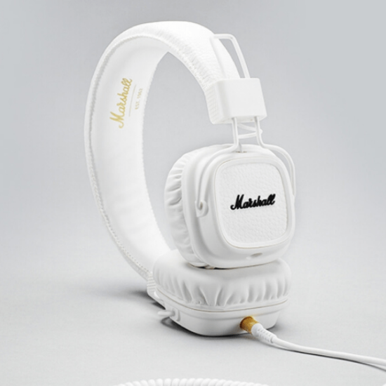 Luxusní sluchátka Major II – bílé