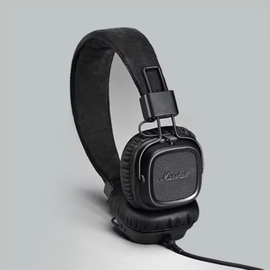 Luxusní sluchátka Major II – černočerné