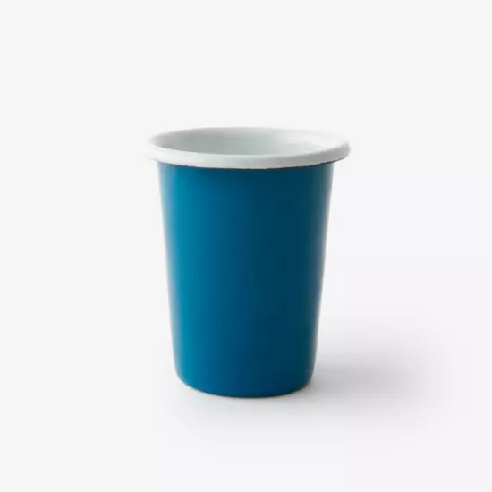 Malý smaltovaný modrý pohár