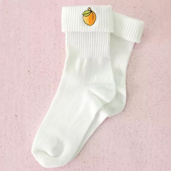 Bílé ponožky – Peach