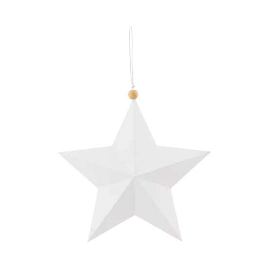 Bílá ozdobná hvězda Star 20 cm