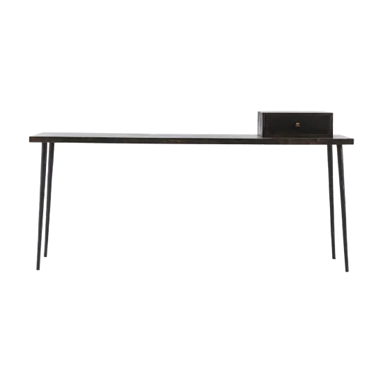 Černý konzolový stolek Club 180x45x75 cm