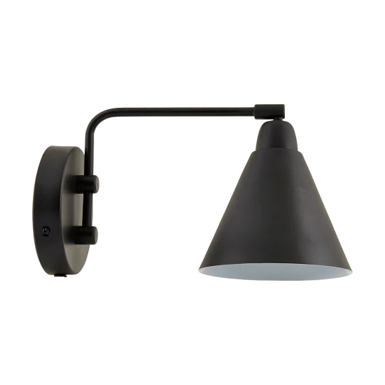 Černá nástěnná lampa Game 30 cm
