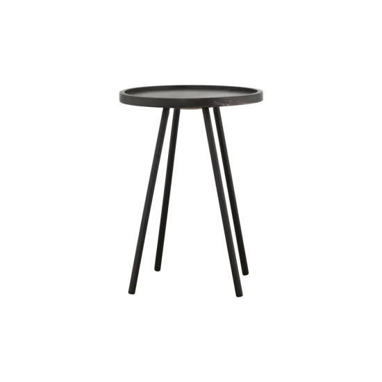 Hnědý kulatý stolek Juco Ø40x55 cm