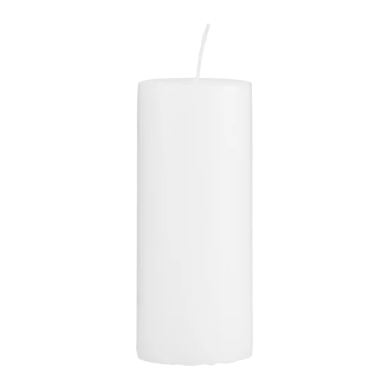 Bílá svíčka 6x15 cm