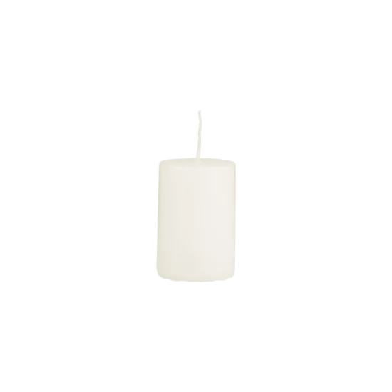 Svíčka 4x6 cm – krémová – sada 6 kusů