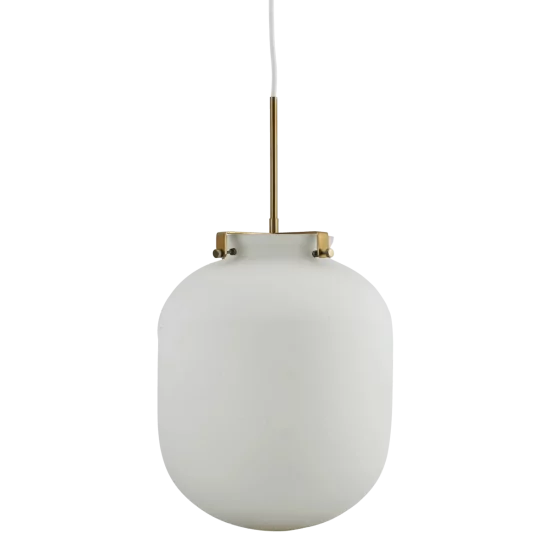 Bílá závěsná lampa Ball