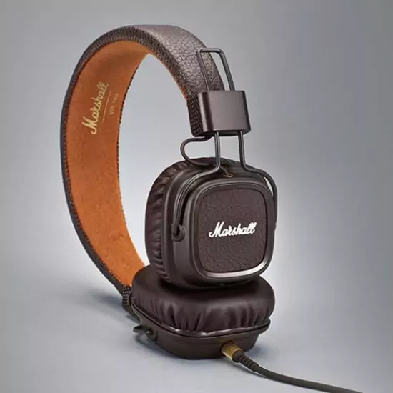 Luxusní sluchátka Major II bluetooth – hnědé