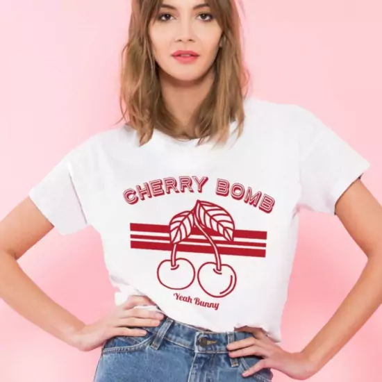 Bílé tričko – Cherry Bomb