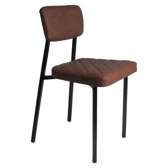 Sada 2 ks − Židle Retro Vintage – tmavě hnědá