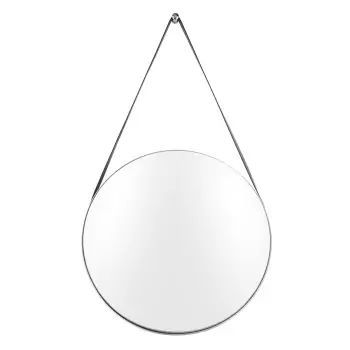 Kulaté zrcadlo Balanced Round – stříbrné