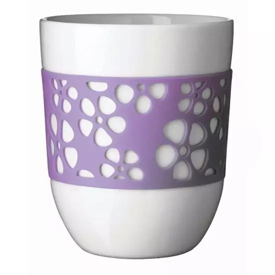 Sada 2 porcelánových termohrnků Silly – fialová