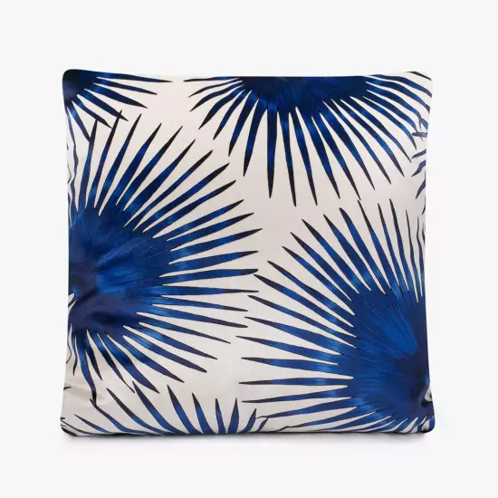 Luxusní sametový polštář – Blue Palms