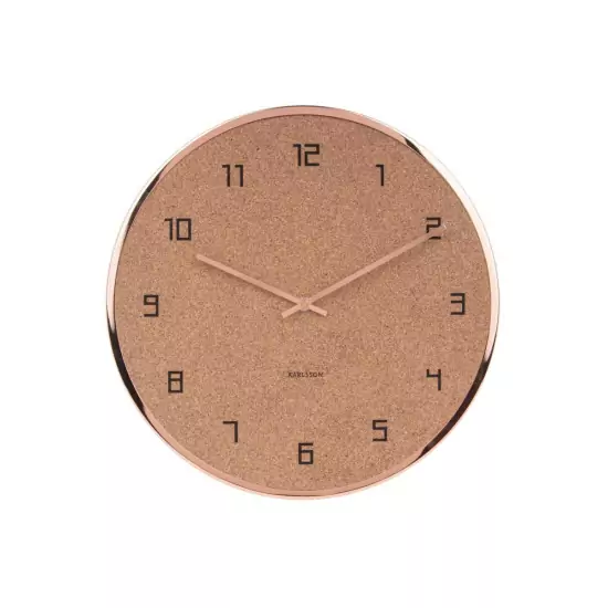 Nástěnné měděné korkové hodiny – Modest Cork