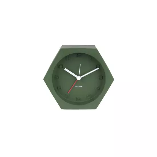 Zelený budík – Hexagon Concrete