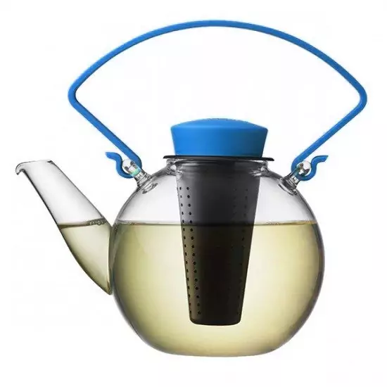 Skleněná čajová konvice Tea for U – modrá
