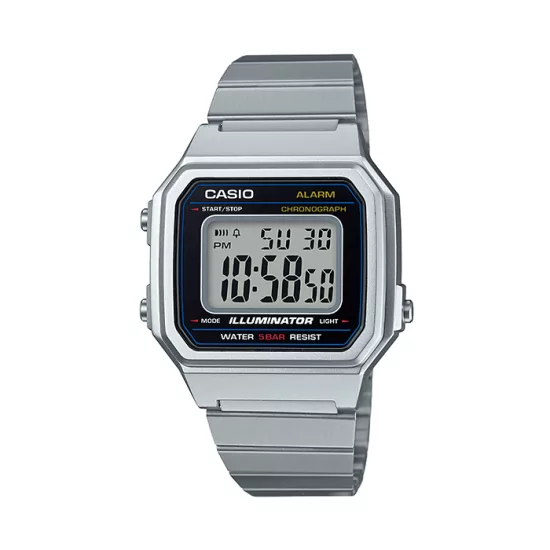 Stříbrné digitální hodinky B650WD-1A