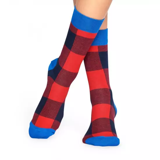 Červeno-modré károvanépo ponožky Lumberjack