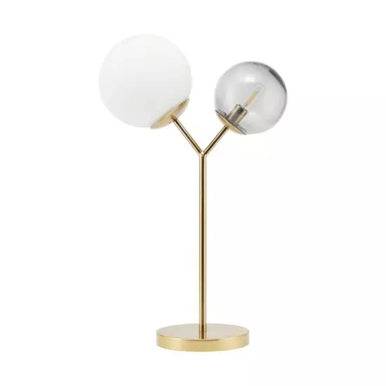 Zlato-bílá stolní lampa Twice