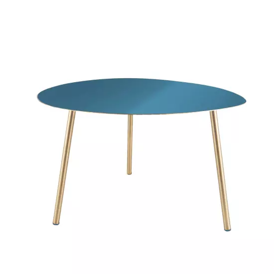 Malý modro-zlatý stolek Ovoid