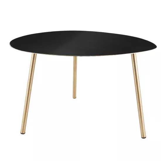 Velký černo-zlatý stolek Ovoid