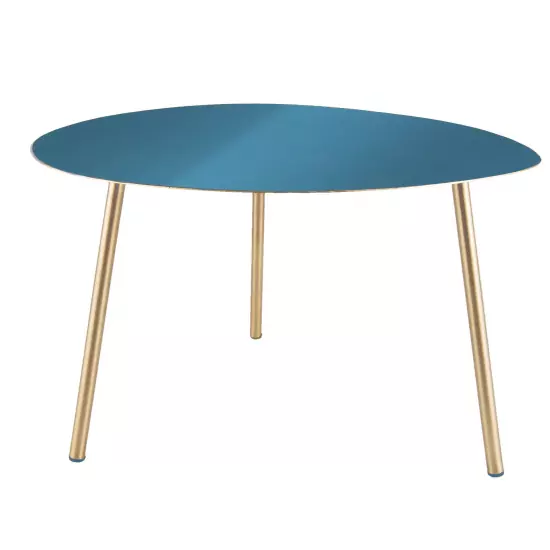 Velký modro-zlatý stolek Ovoid