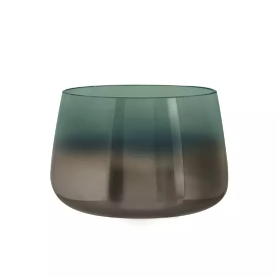 Malá zelená skleněná váza Oiled