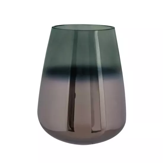 Zelená skleněná váza Oiled