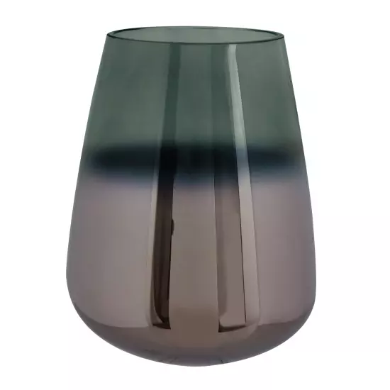 Velká zelená skleněná váza Oiled