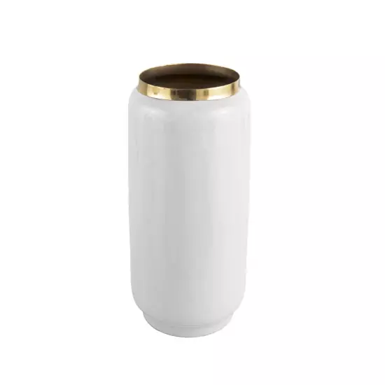 Velká bílo-zlatá váza Flare