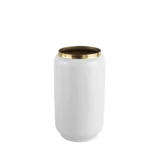 Bílo-zlatá váza Flare