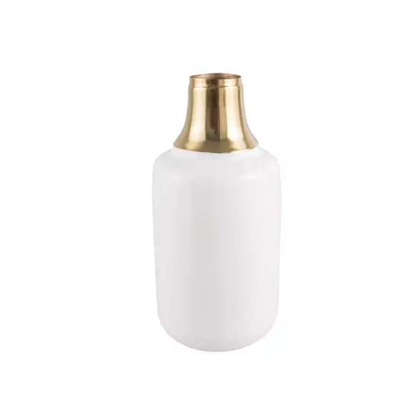 Velká bílo-zlatá váza Shine