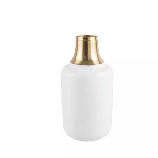 Bílo-zlatá váza Shine