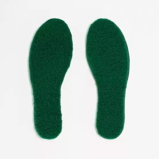 Merino vložky do bot: smaragdově zelená – L