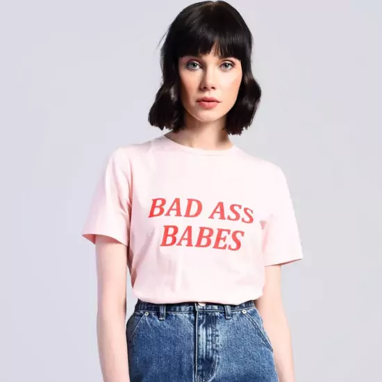 Růžové tričko Bad Ass Babes