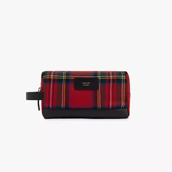 Červená tartanová kosmetická taška Scotland