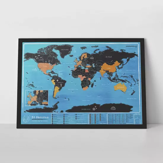Ed Sheeran mapa světa