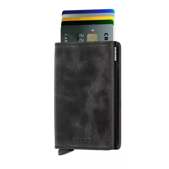 Černá peněženka Slimwallet Vintage