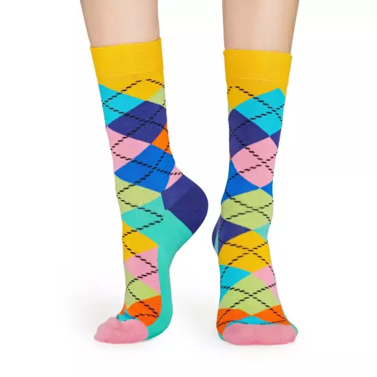 Barevné vzorované ponožky Argyle