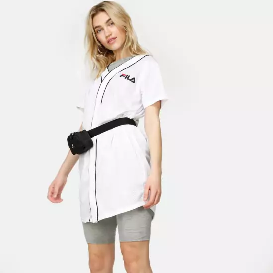 Bílé šaty Robin Button Baseball