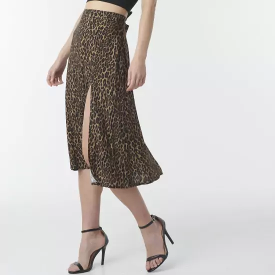 Leopardí midi sukně