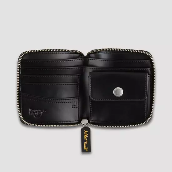Kiev Leather Zip Wallet in Black