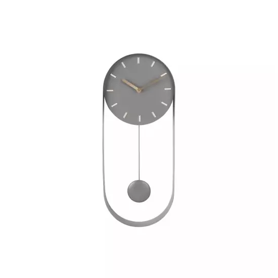 Nástěnné hodiny Pendulum Charm Steel – šedá