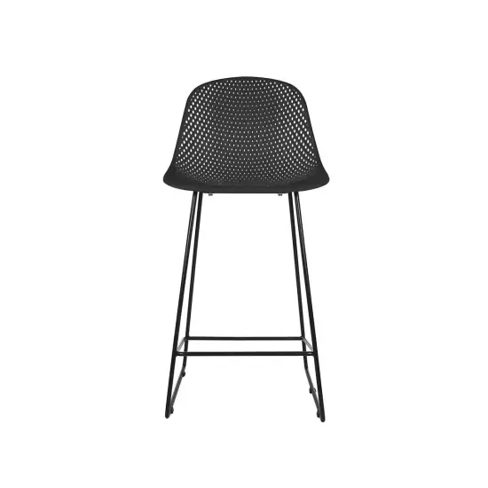 Sada 2 ks: Barová stolička Diamond Mesh Pp – černá
