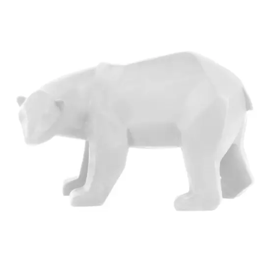 Sada 2 ks: Bílá soška Origami Bear