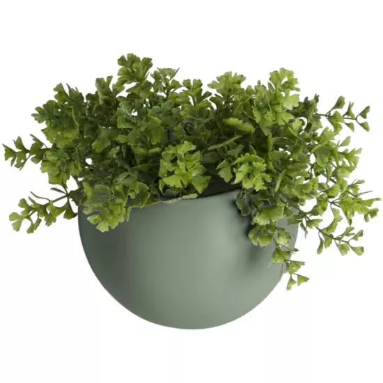 Sada 3 ks: Nástěnný keramický květináč Globe – zelená