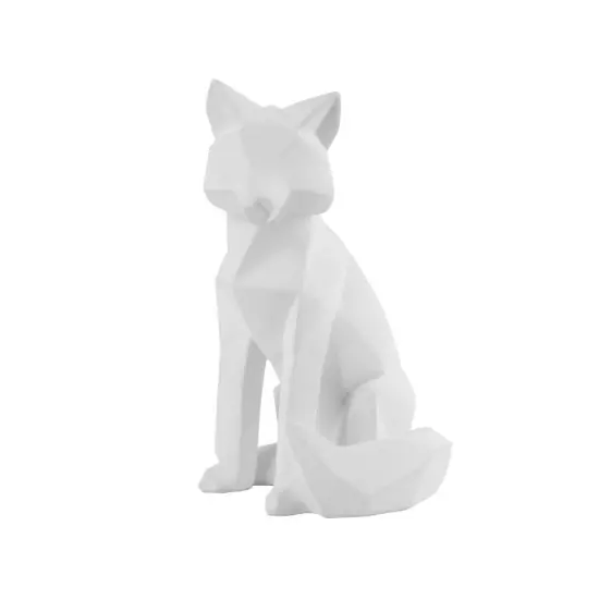 Sada 2 ks: Bílá soška Origami Fox