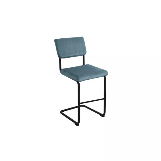 Sada 2 ks: Modrá barová stolička Keen Velvet